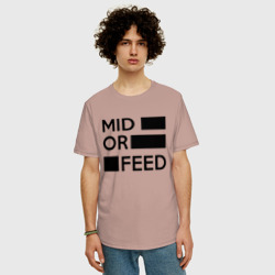 Мужская футболка хлопок Oversize Mid or feed - фото 2