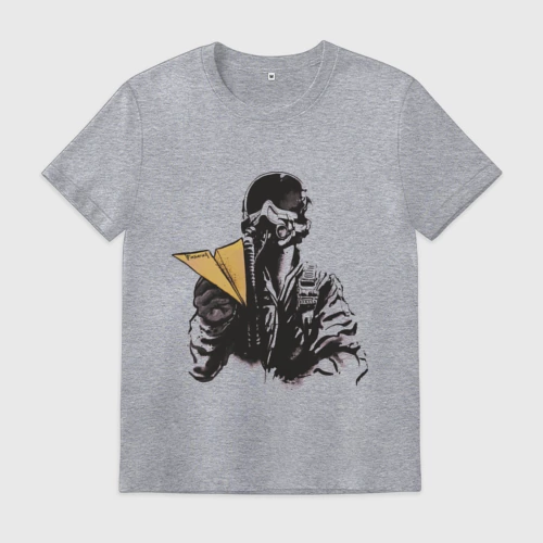 Мужская футболка хлопок с принтом Пилот, вид спереди #2