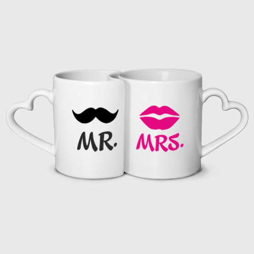 Парные кружки Mr. & Mrs (для влюбленных)