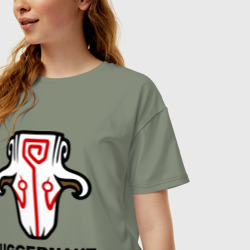 Женская футболка хлопок Oversize Juggernaut Dota2 - фото 2
