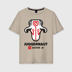 Женская футболка хлопок Oversize Juggernaut Dota2