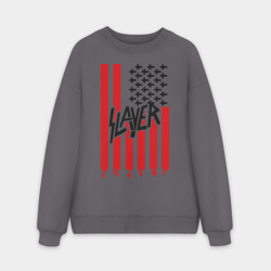 Мужской свитшот oversize без начеса хлопок Slayer flag