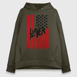 Женское худи Oversize хлопок Slayer flag