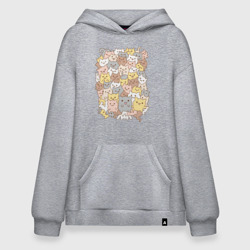 Худи SuperOversize хлопок Куча котиков