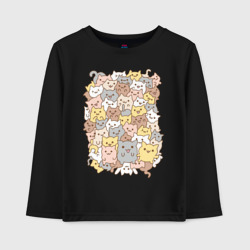 Детский лонгслив хлопок Куча котиков