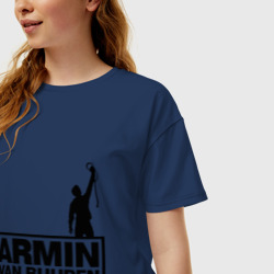 Женская футболка хлопок Oversize Armin van buuren - фото 2