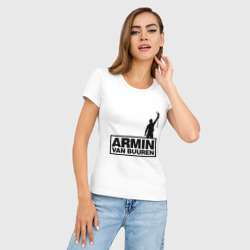 Женская футболка хлопок Slim Armin van buuren - фото 2