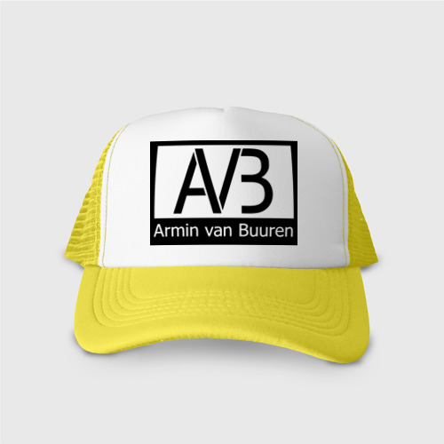 Кепка тракер с сеткой Armin van buuren logo, цвет желтый