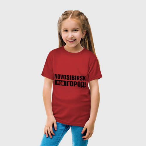 Детская футболка хлопок Мой город, цвет красный - фото 5