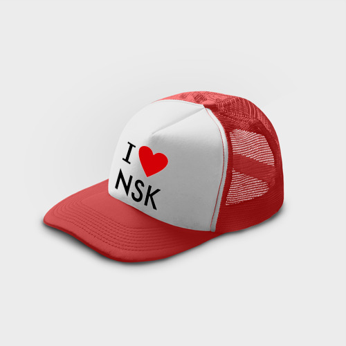 Кепка тракер с сеткой I love NSK, цвет красный - фото 3