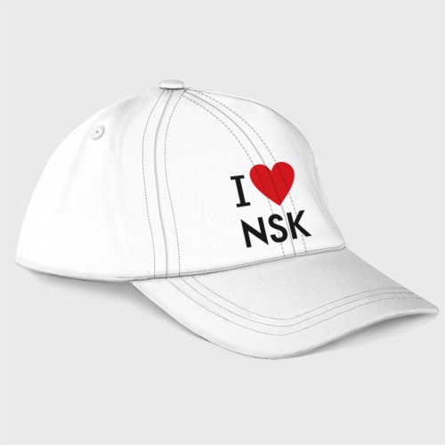 Бейсболка I love NSK, цвет белый