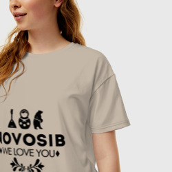 Женская футболка хлопок Oversize Novosib - фото 2