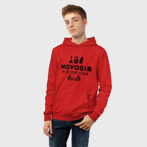 Детская толстовка хлопок Novosib, цвет красный - фото 6