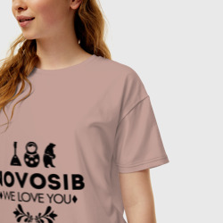 Женская футболка хлопок Oversize Novosib - фото 2