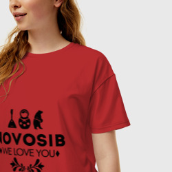 Женская футболка хлопок Oversize Novosib - фото 2