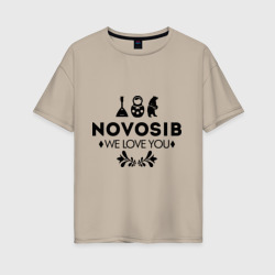 Женская футболка хлопок Oversize Novosib