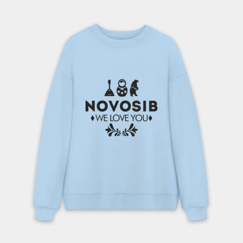 Мужской свитшот oversize без начеса хлопок Novosib