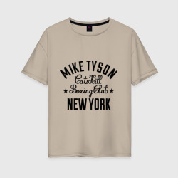 Женская футболка хлопок Oversize Mike Tyson CatsKill Boxing Club