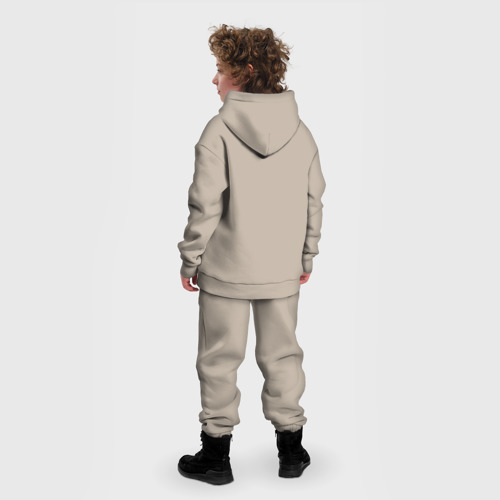 Детский костюм хлопок Oversize True Detective, цвет миндальный - фото 4