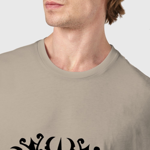 Мужская футболка хлопок с принтом Защитная руна, фото #4