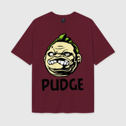 Женская футболка Oversize хлопок texturе Pudge Пудж