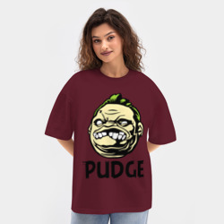 Женская футболка Oversize хлопок texturе Pudge Пудж - фото 2