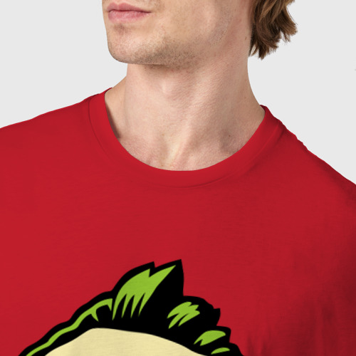 Мужская футболка хлопок Pudge Пудж, цвет красный - фото 6