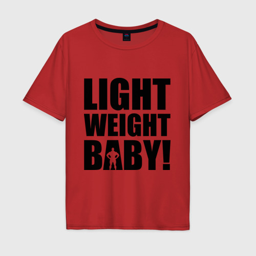 Мужская футболка хлопок Oversize Light weight babby, цвет красный