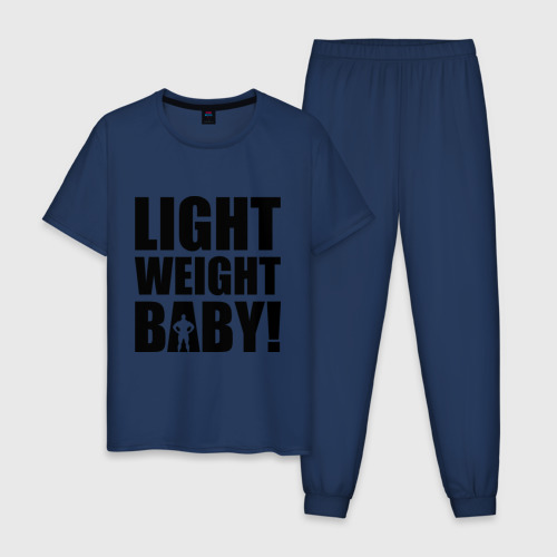 Мужская пижама хлопок Light weight babby, цвет темно-синий