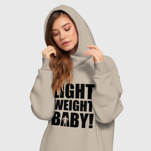 Платье-худи хлопок Light weight babby, цвет миндальный - фото 3