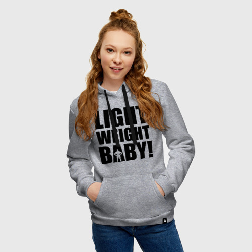 Женская толстовка хлопок Light weight babby, цвет меланж - фото 3