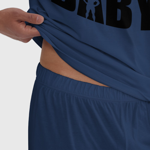 Мужская пижама хлопок Light weight babby, цвет темно-синий - фото 6