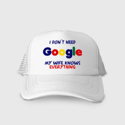 Кепка тракер с сеткой I don`t Need Google
