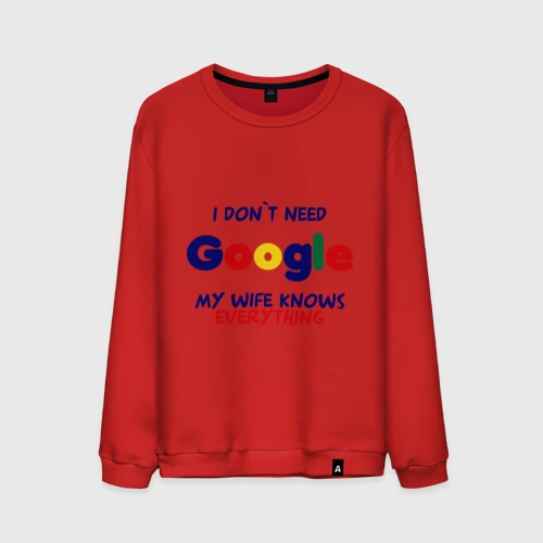 Мужской свитшот хлопок I don`t Need Google