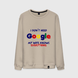 Мужской свитшот хлопок I don`t Need Google