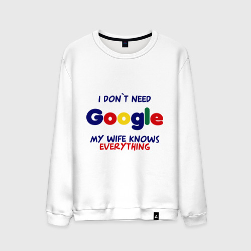 Мужской свитшот хлопок I don`t Need Google