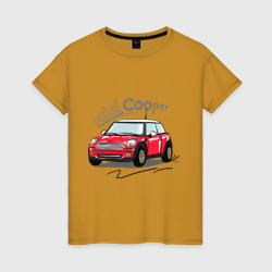 Женская футболка хлопок Mini Cooper