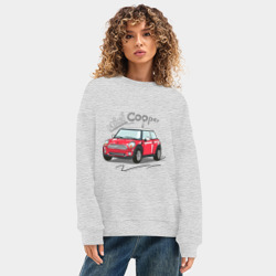 Женский свитшот oversize без начеса хлопок Mini Cooper - фото 2