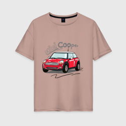 Женская футболка хлопок Oversize Mini Cooper