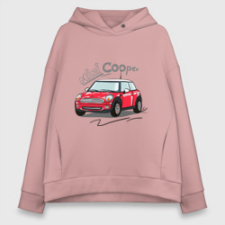 Женское худи Oversize хлопок Mini Cooper