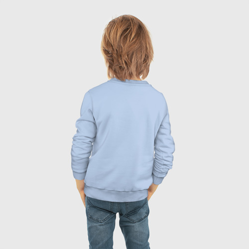 Детский свитшот хлопок Радостный мопс, цвет мягкое небо - фото 6