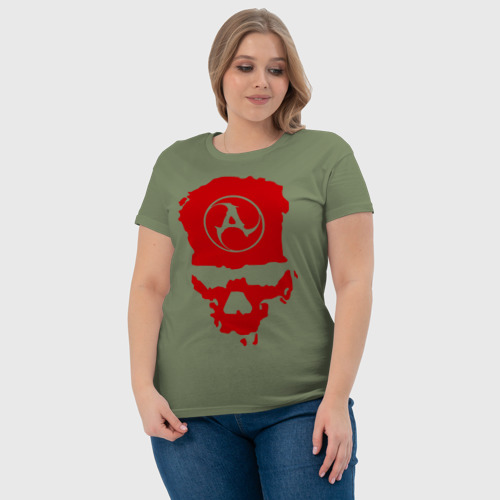 Женская футболка хлопок Amatory, цвет авокадо - фото 6