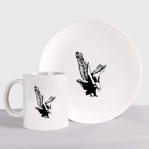 Набор: тарелка + кружка Орлиный размах крыльев
