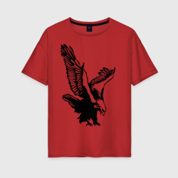 Женская футболка хлопок Oversize Орлиный размах крыльев