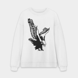 Мужской свитшот oversize без начеса хлопок Орлиный размах крыльев