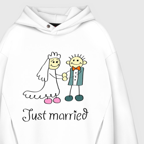 Мужское худи Oversize хлопок Just married - фото 4