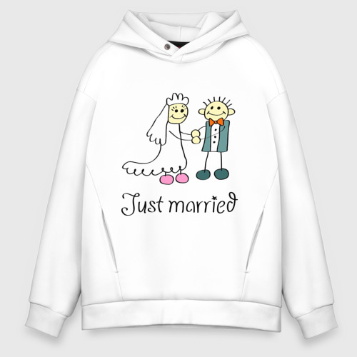 Мужское худи Oversize хлопок Just married