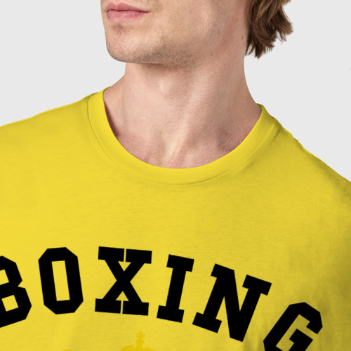 Мужская футболка хлопок Boxing Russia Team, цвет желтый - фото 6