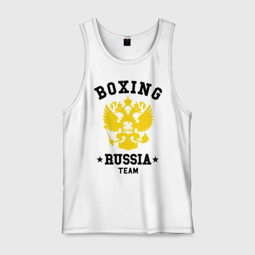 Мужская майка хлопок Boxing Russia Team, цвет белый