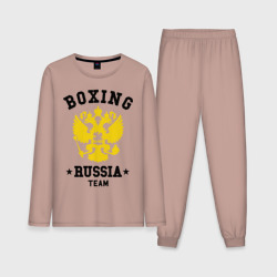 Мужская пижама с лонгсливом хлопок Boxing Russia Team